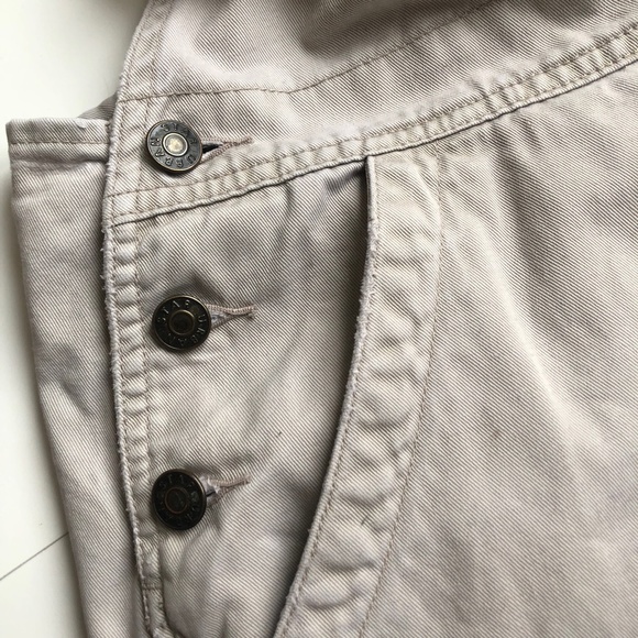 Vintage Ivory Overall Shorts - Picture 5 of 7